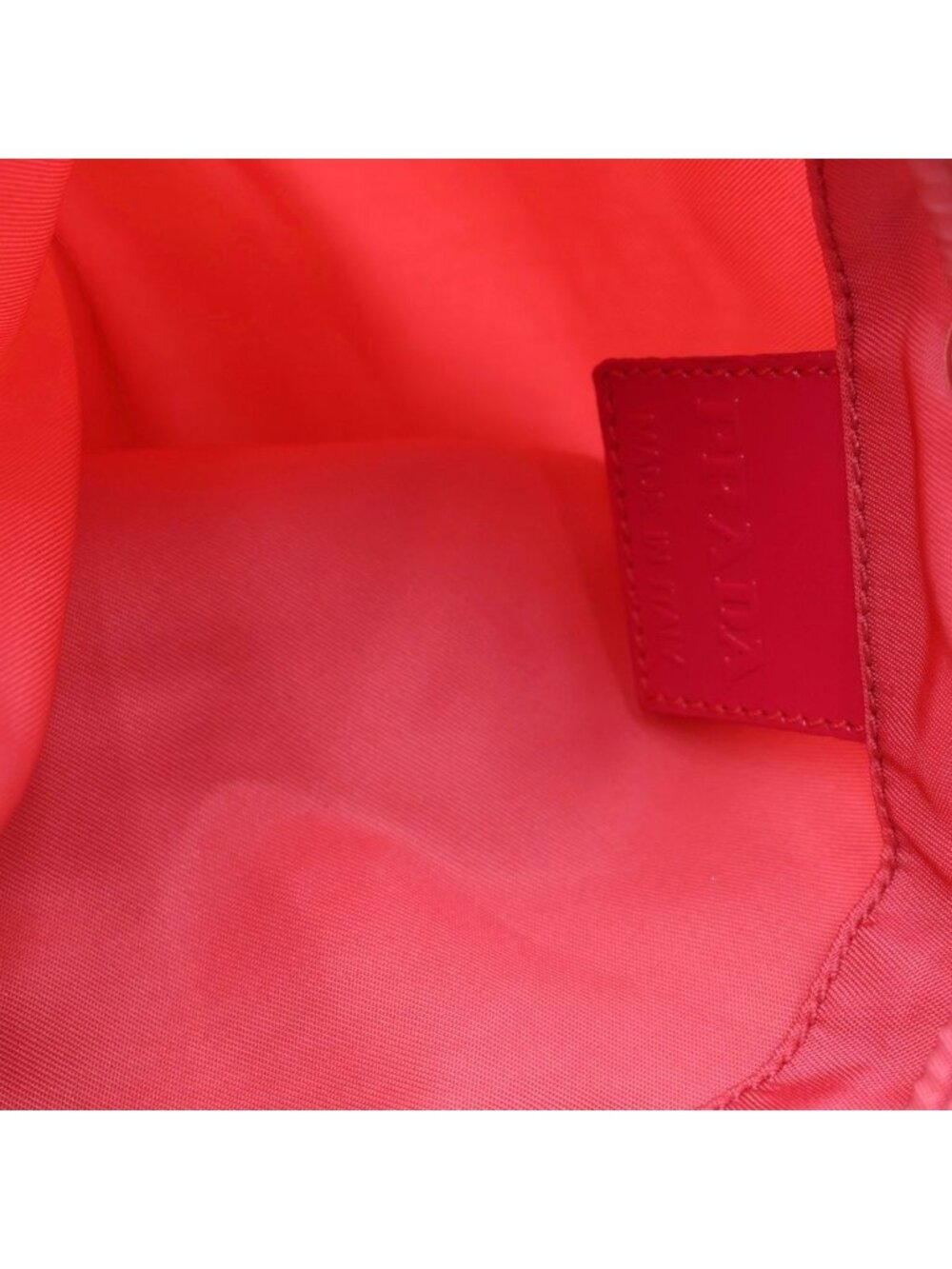 Prada Drawstring Pouch Pink Tessuto Card - Picture 8 of 9
